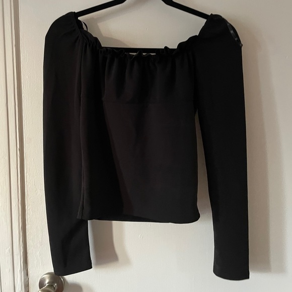 Missguided milkmaid tie front bardot crop top - Picture 4 of 4
